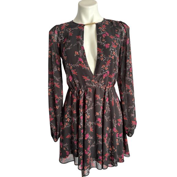 Lovers + Friends Dark Romantic Mini Dress Size XS Whimsigoth Fairy Grunge - Picture 3 of 11